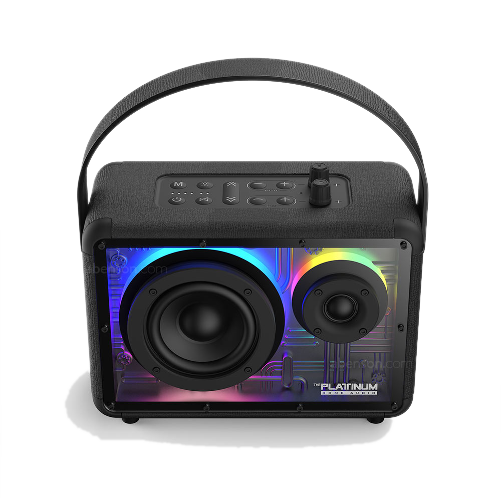 Platinum Apollo Pro – Portable Bluetooth Speaker with Microphone (Black)