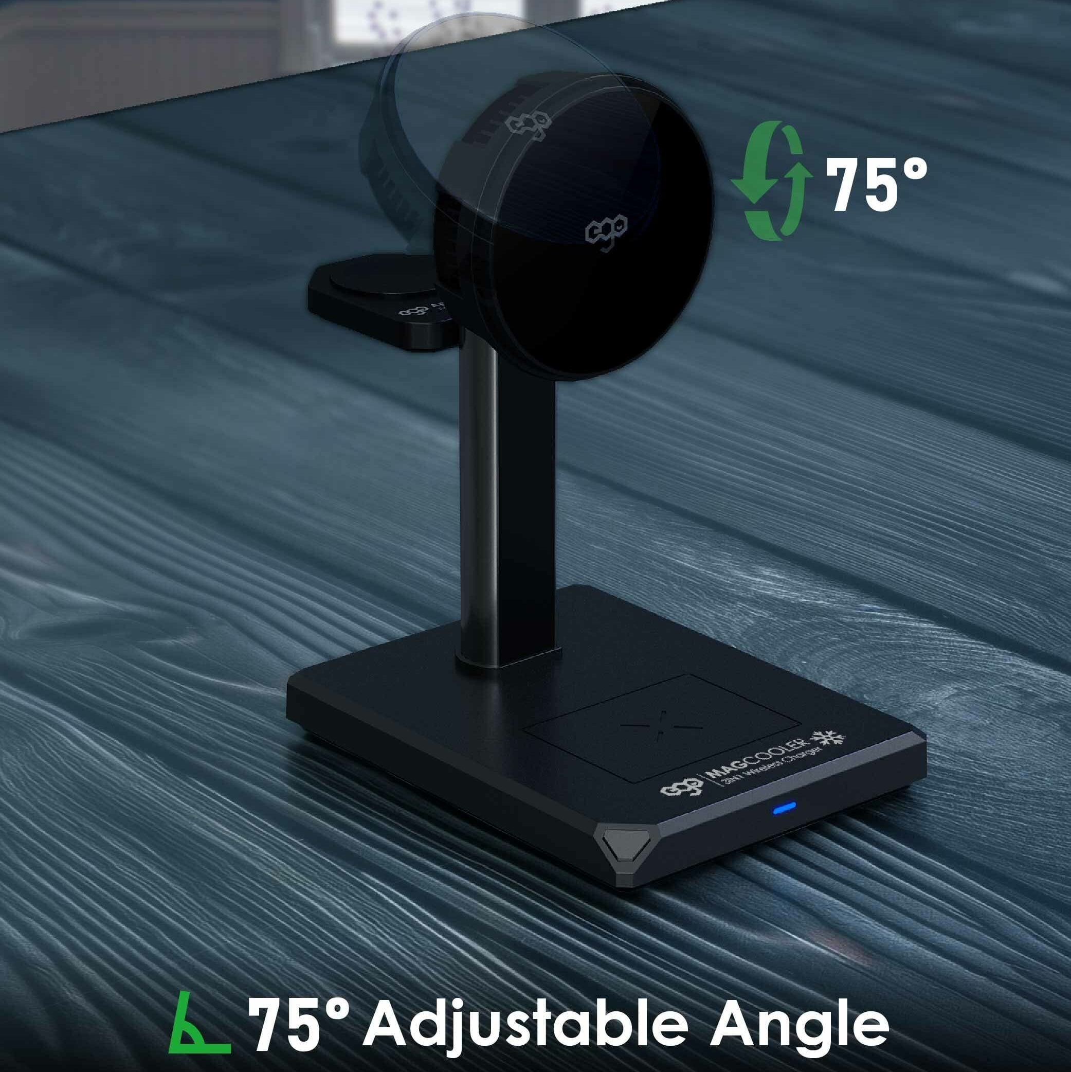 EGO MagCooler 3‑in‑1 Semiconductor Wireless Charger – Black