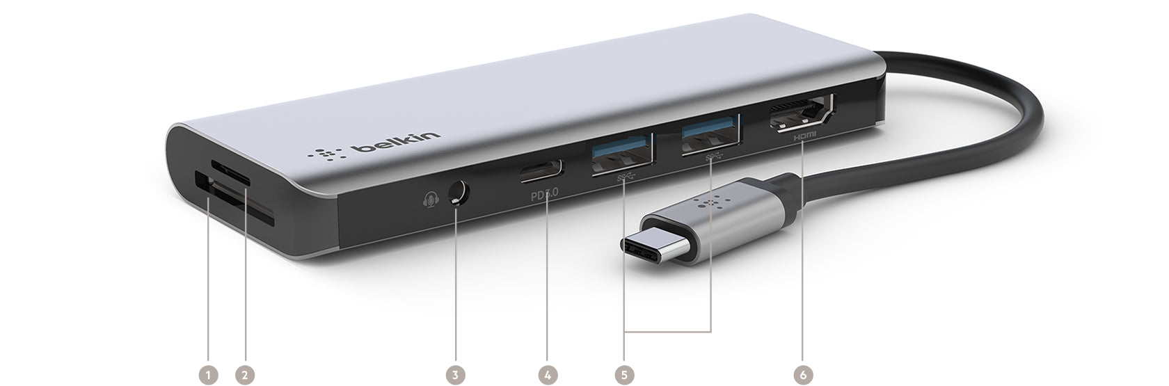 Belkin CONNECT™ USB-C® 7-in-1 Multiport Adapter