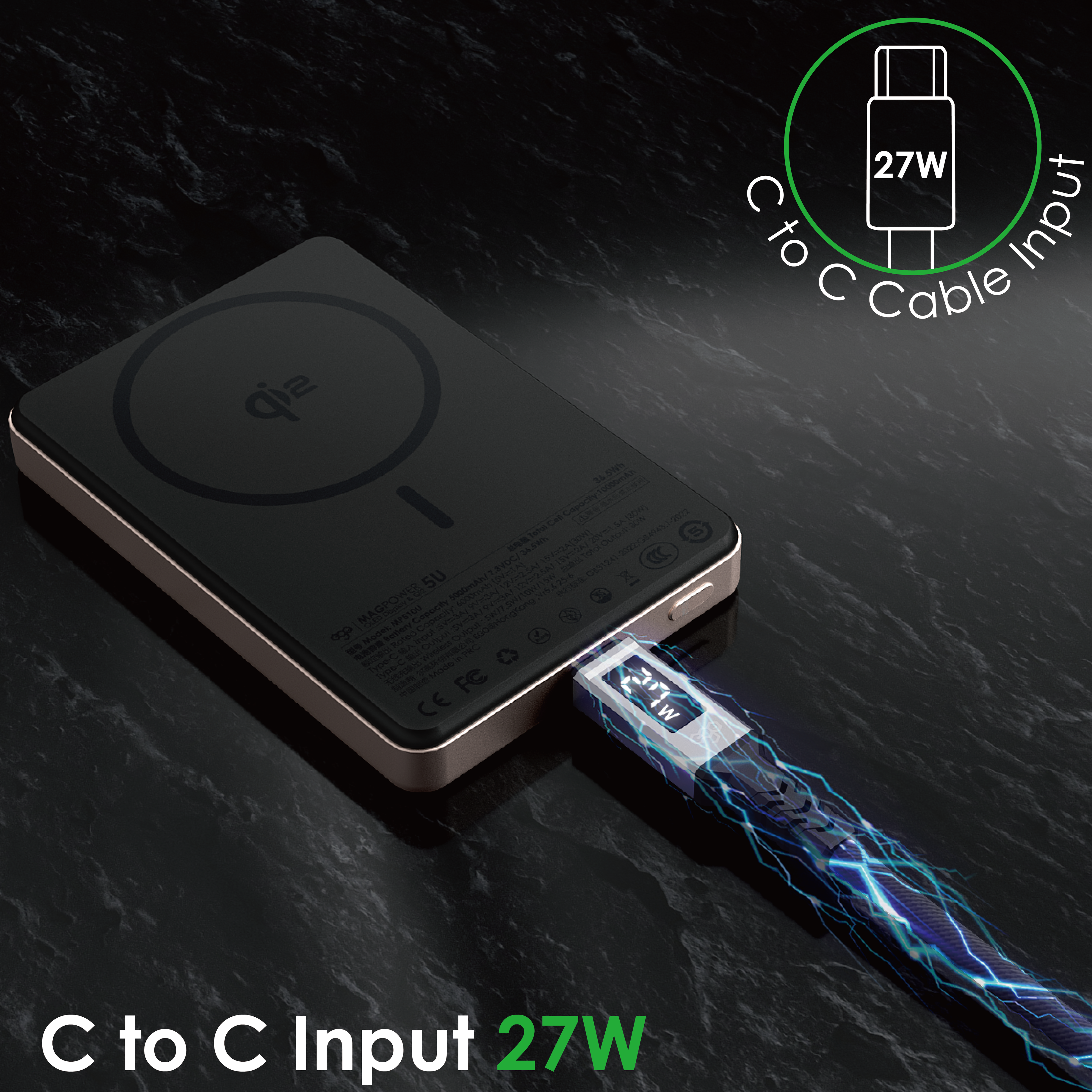 EGO MagPower 5U Qi2 10000mAh MagSafe Power Bank – Pink