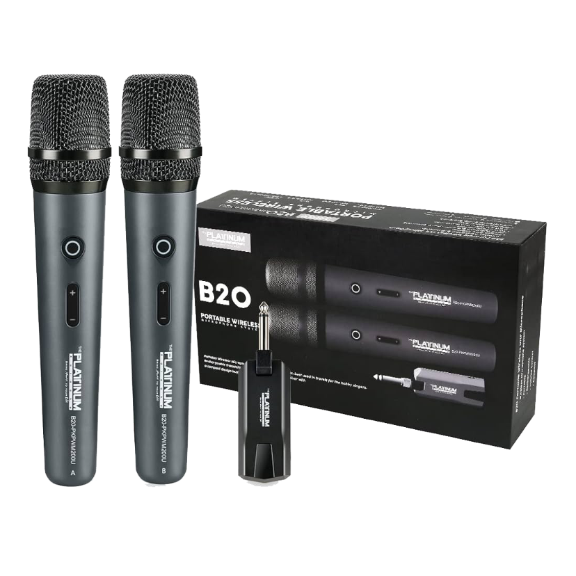 Platinum Karaoke B20 – Portable Dual Wireless Microphone