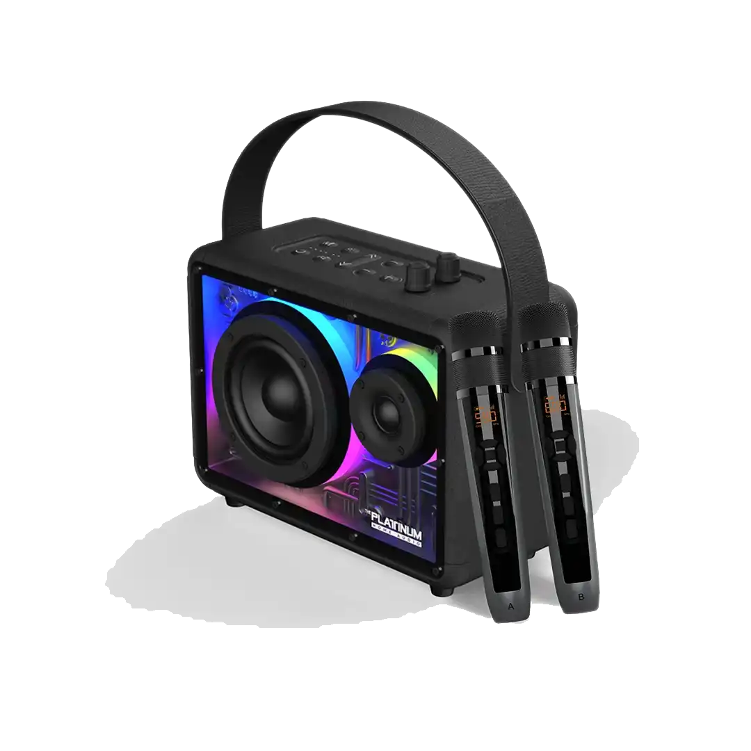 Platinum Apollo Pro – Portable Bluetooth Speaker with Microphone (Black)