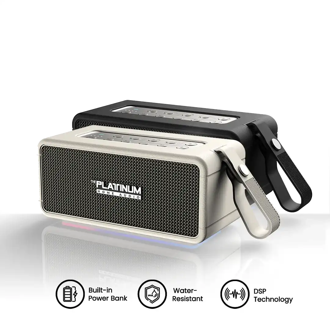 Platinum Apollo XL – Portable Bluetooth Speaker (White)