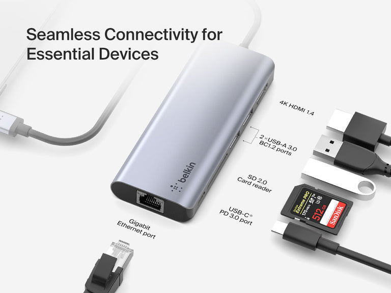 Belkin CONNECT™ USB-C® 6-in-1 Multiport Adapter