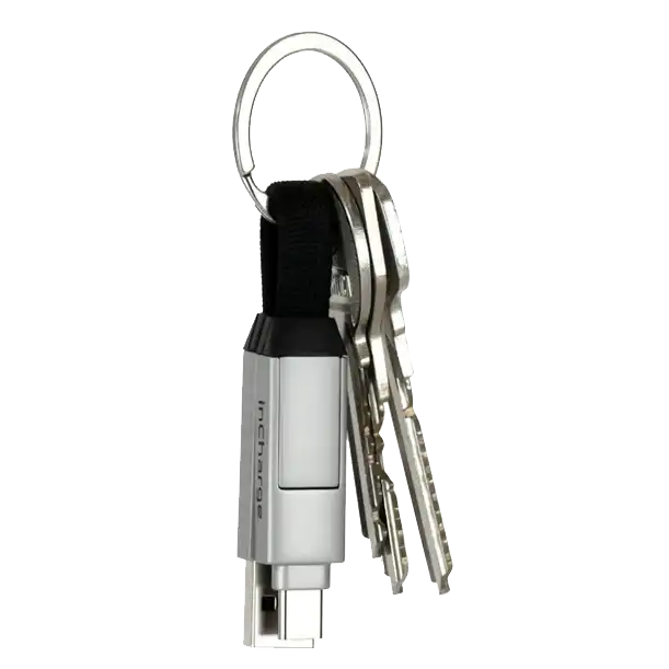 Rolling Square InCharge® 6 Moon White – 6‑in‑1 Charging Cable 0.25ft (Moon White)