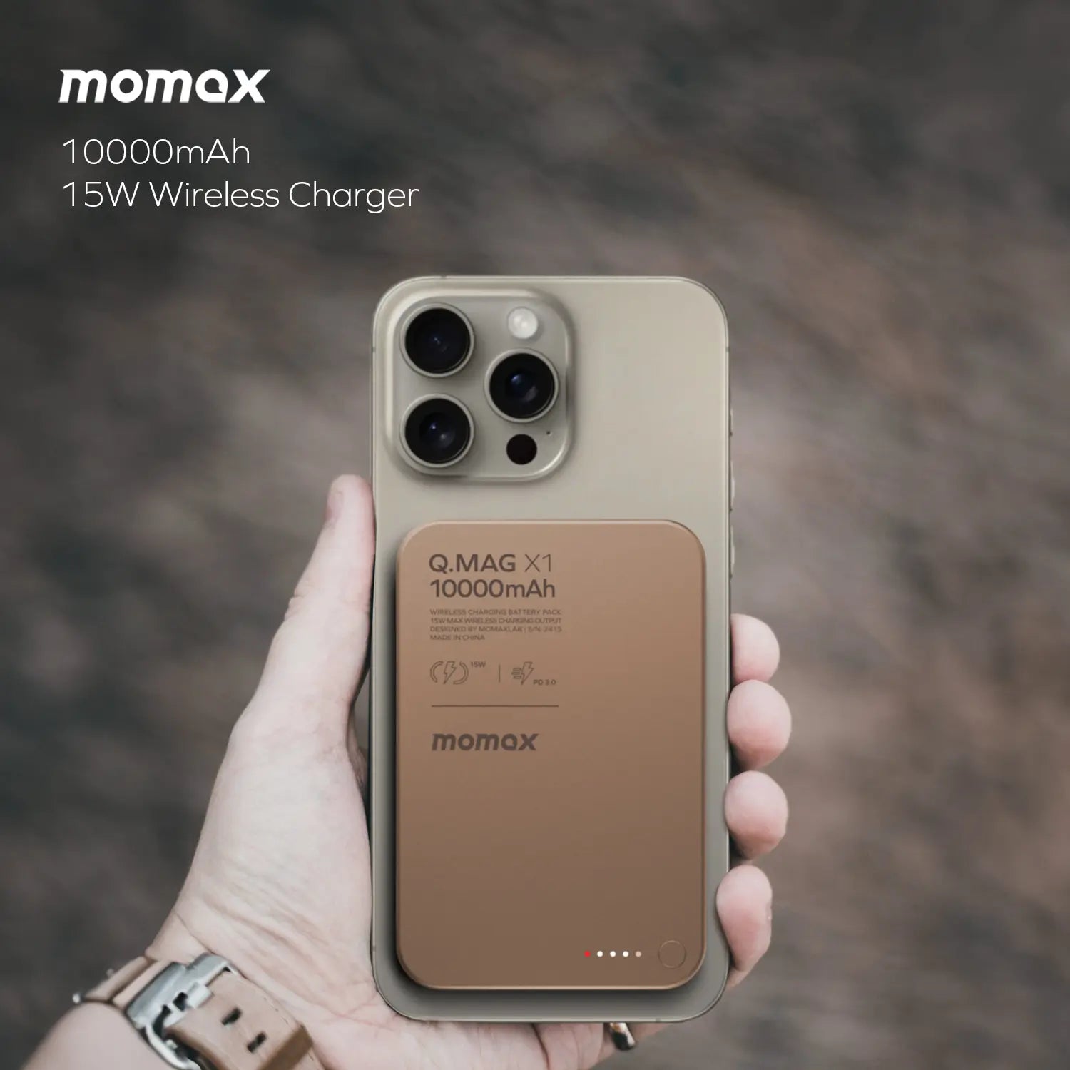 MOMAX Q.Mag X1 Qi2 Gen2 10000mAh 15W MagSafe Wireless Power Bank (Rose Gold)
