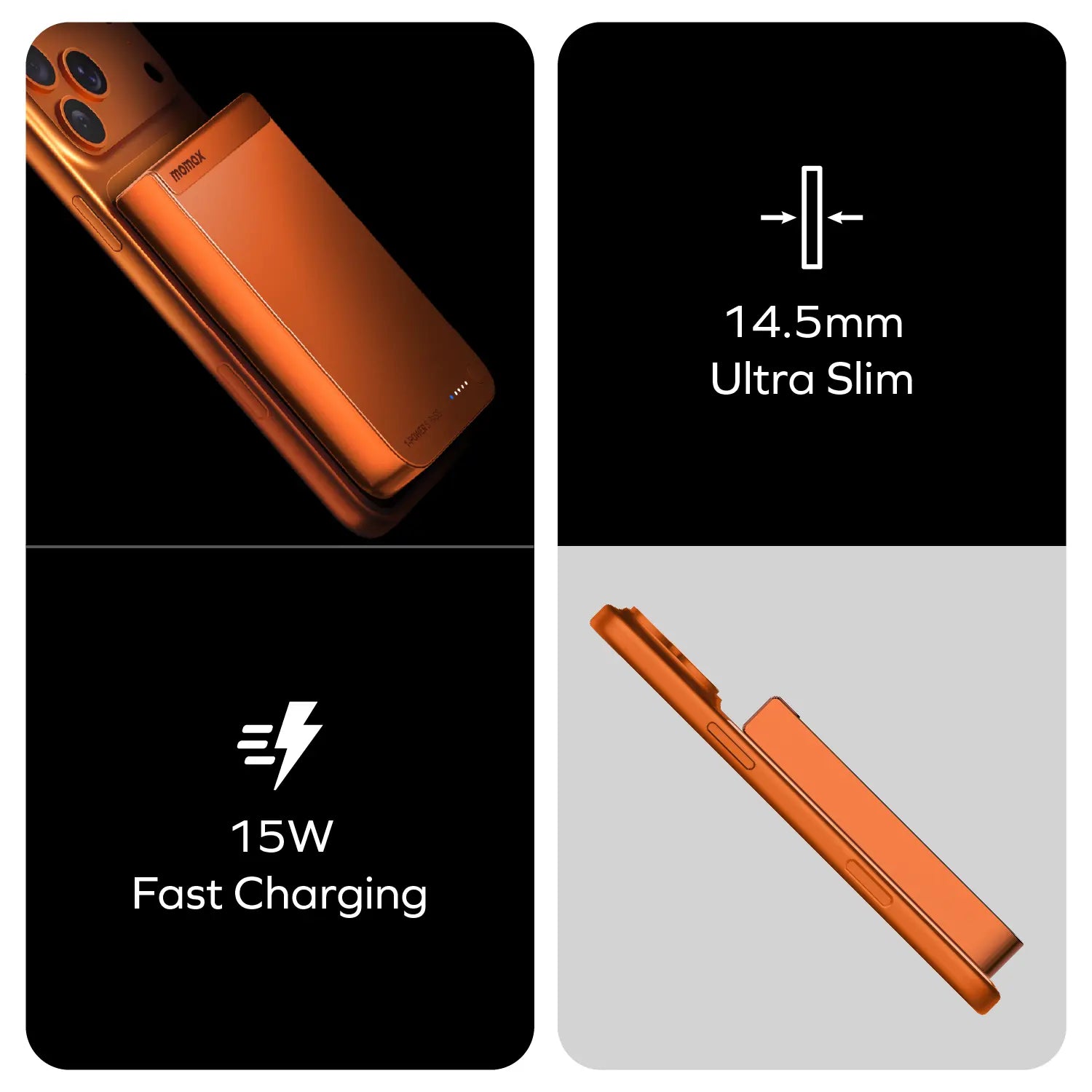 MOMAX 1-Power S.Pass2 10000mAh Qi2.2 Semi-SSB Magnetic Wireless Battery Pack