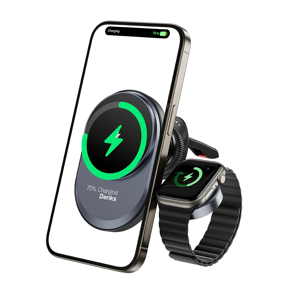 Benks CZ06 2โinโ1 Magnetic Charger Stand (Tarnish)