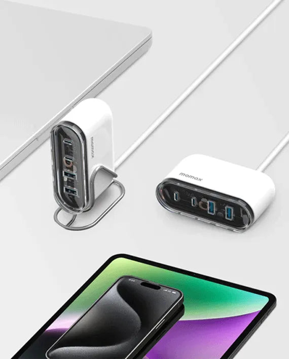 MOMAX 1‑CHARGER Flow PD 80W 4‑Ports GaN Desktop Charger