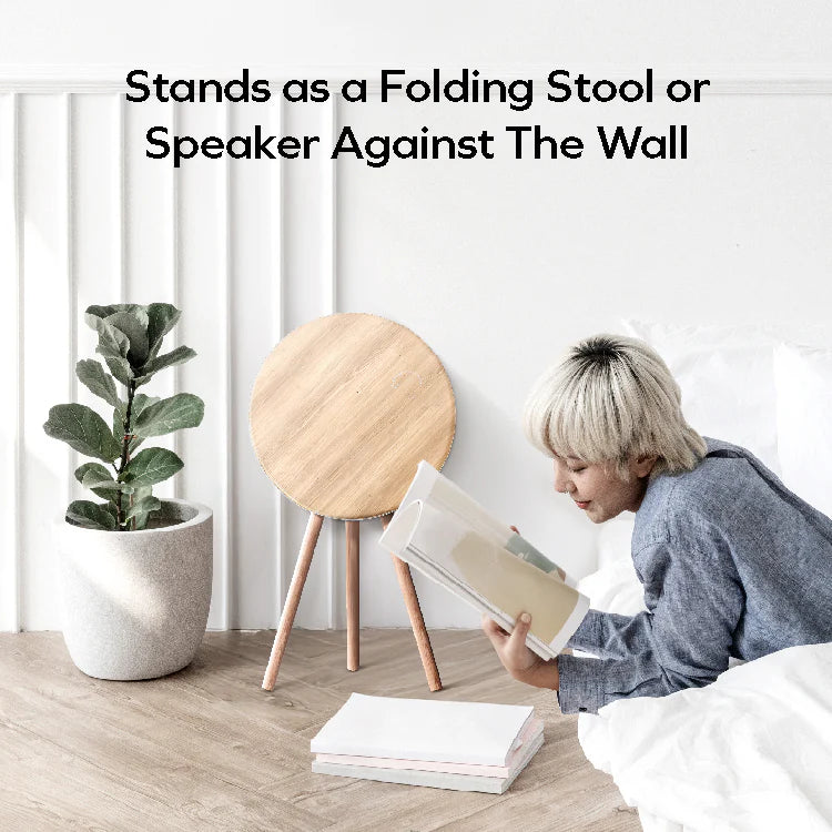 MOMAX Cymbal Coffee Table with Lightning Effects, Magnetic Charging & Wireless Speaker