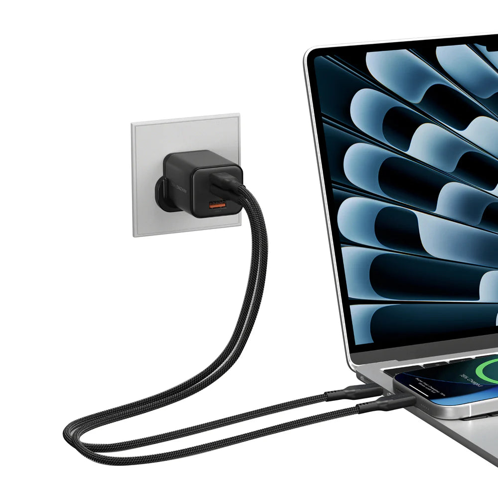 AmazingThing Thunder GaN 65W Charger – 3 Ports (2C + 1A, PD 3.0, QC 3.0, Compact Travel Design)