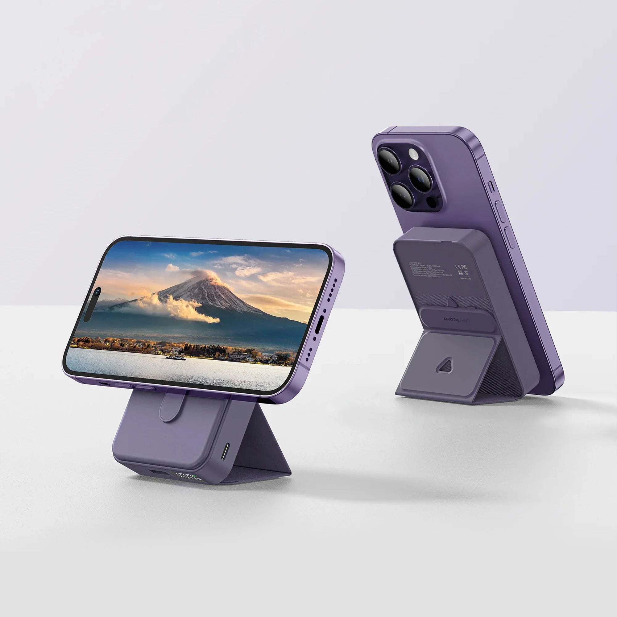 AmazingThing Thunder Pro Mag PD 10000mAh Power Bank with Holder (Blue)