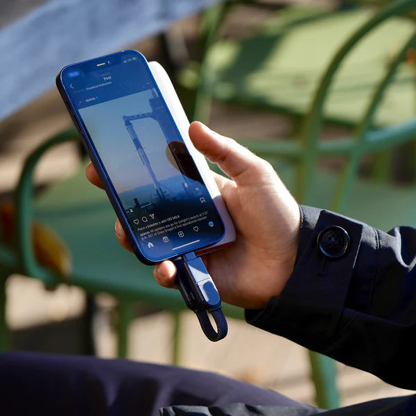 Rolling Square InCharge® 6 Moon White – 6‑in‑1 Charging Cable 0.25ft (Moon White)