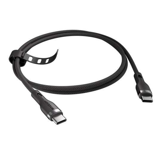 MagEasy Cable – USB‑C to USB‑C, Fast Charging & Sync, 100W, 1.5m, Black, Braided