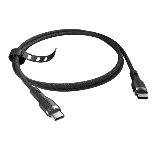 MagEasy Cable – USB‑C to USB‑C, Fast Charging & Sync, 60W, 1.5m, Black, Braided