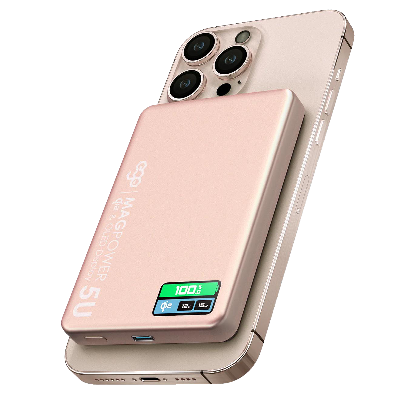 EGO MagPower 5U Qi2 10000mAh MagSafe Power Bank – Pink