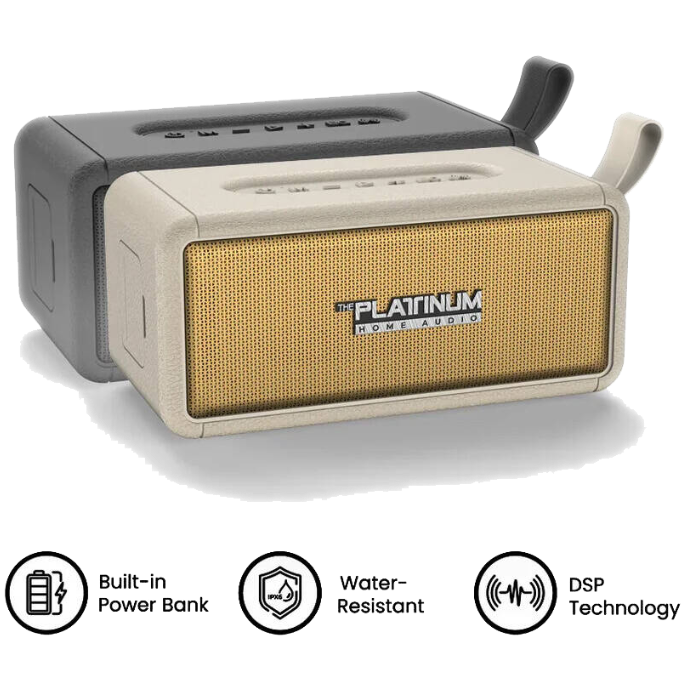 Platinum Apollo – Portable Bluetooth Speaker (White)