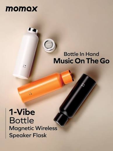 MOMAX 1-VIBE Bottle Magnetic Wireless Speaker Flask