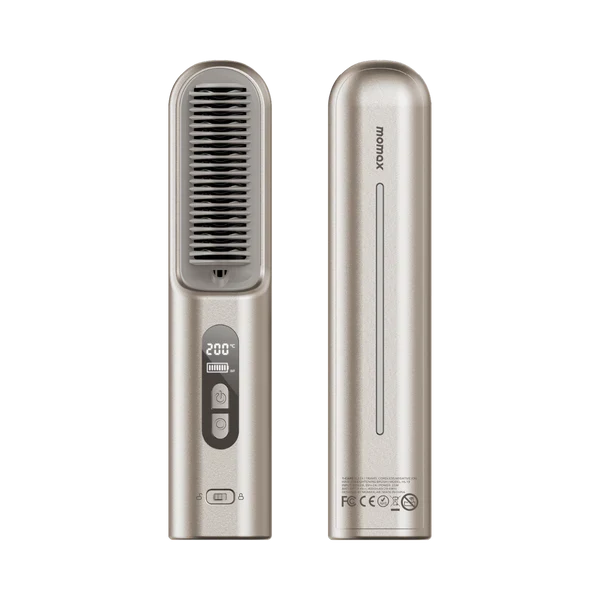 MOMAX 1-CARE SLEEK TRAVEL CORDLESS NEGATIVE ION HAIR STRAIGHTENING BRUSH