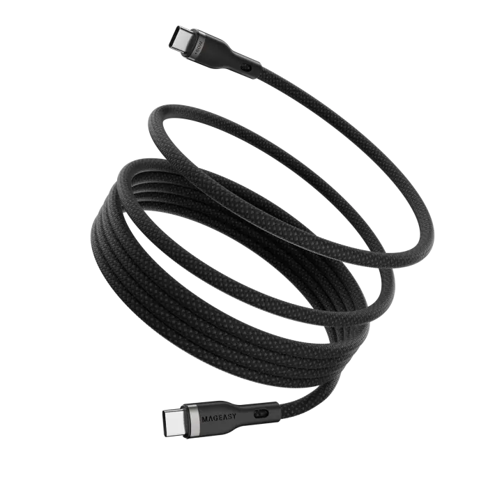 MagEasy Magnetic Wire Fast Charging/Sync Cable – USB‑C, 1.5m, 60W PD, Black, Braided, Magnetic Connector