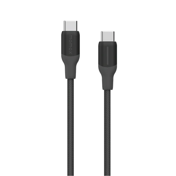 MOMAX 1‑Link Flow 60W USB‑C to USB‑C Cable (1.2m, Black)