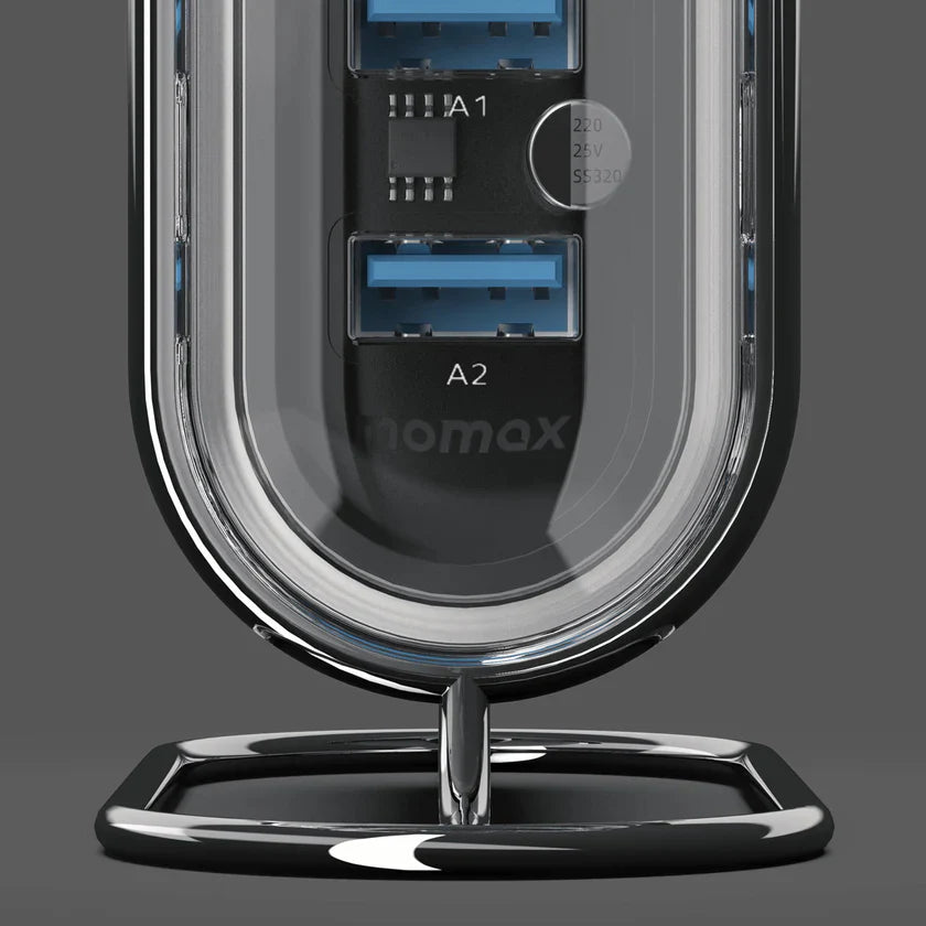 MOMAX 1‑CHARGER Flow PD 80W 4‑Ports GaN Desktop Charger