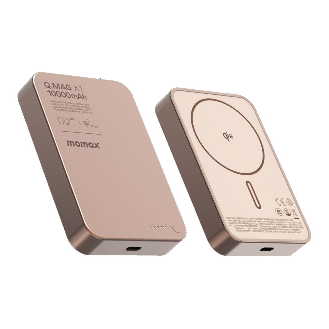 MOMAX Q.Mag X1 Qi2 Gen2 10000mAh 15W MagSafe Wireless Power Bank (Rose Gold)