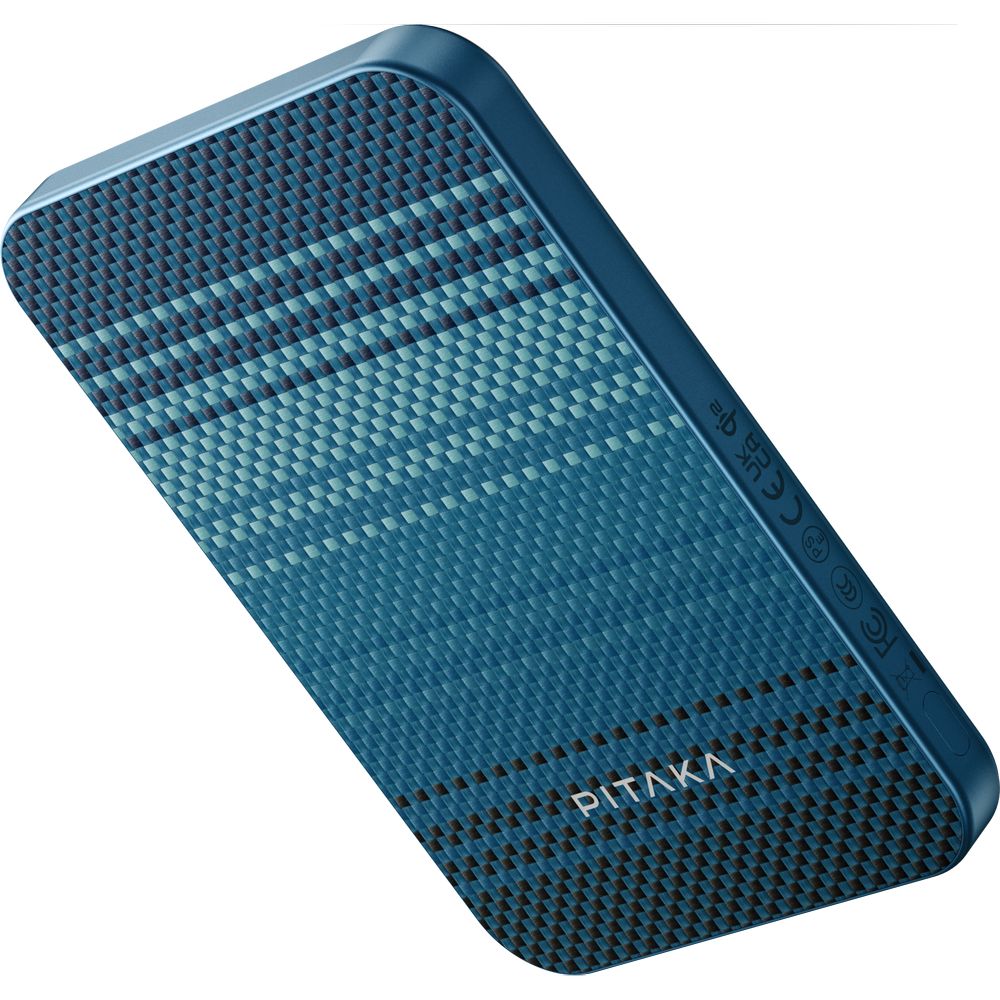 PITAKA Aramid Fiber Magnetic Power Bank Qi2 – 5000mAh, Moonrise Edition, MagSafe Compatible, 15W Wireless Charging