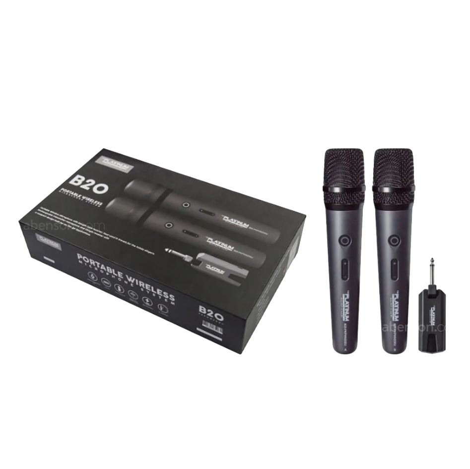 Platinum Karaoke B20 – Portable Dual Wireless Microphone