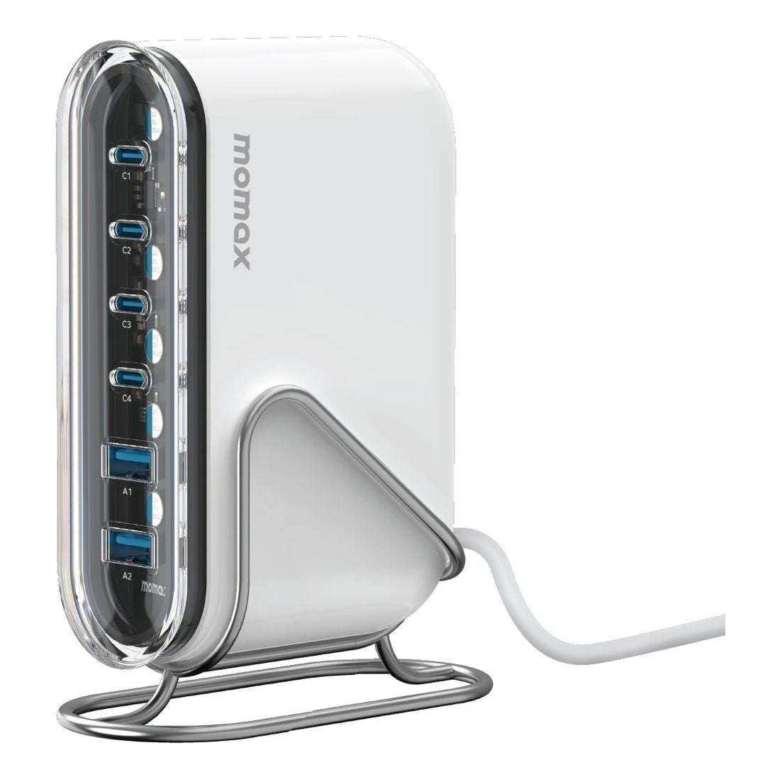 MOMAX 1‑CHARGER Flow Plus PD 120W 6‑Ports GaN Desktop Charger