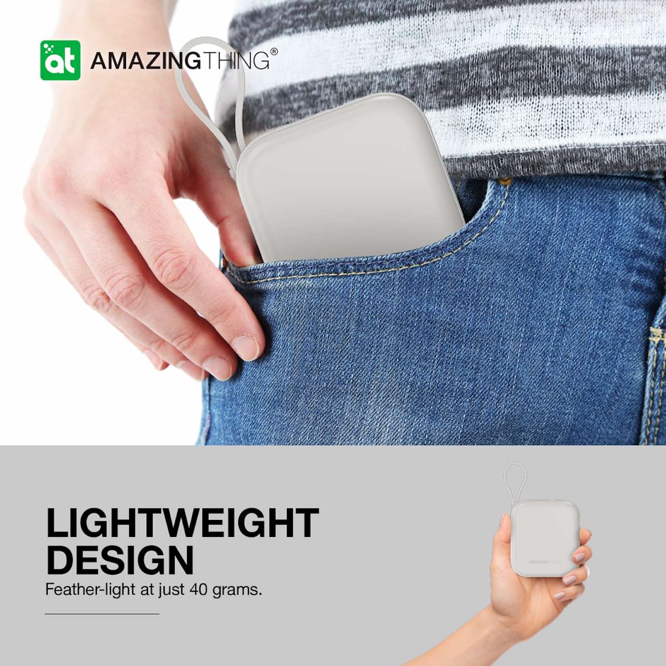 AmazingThing Thunder Go 10000mAh Powerbank PD22.5W (Grey)