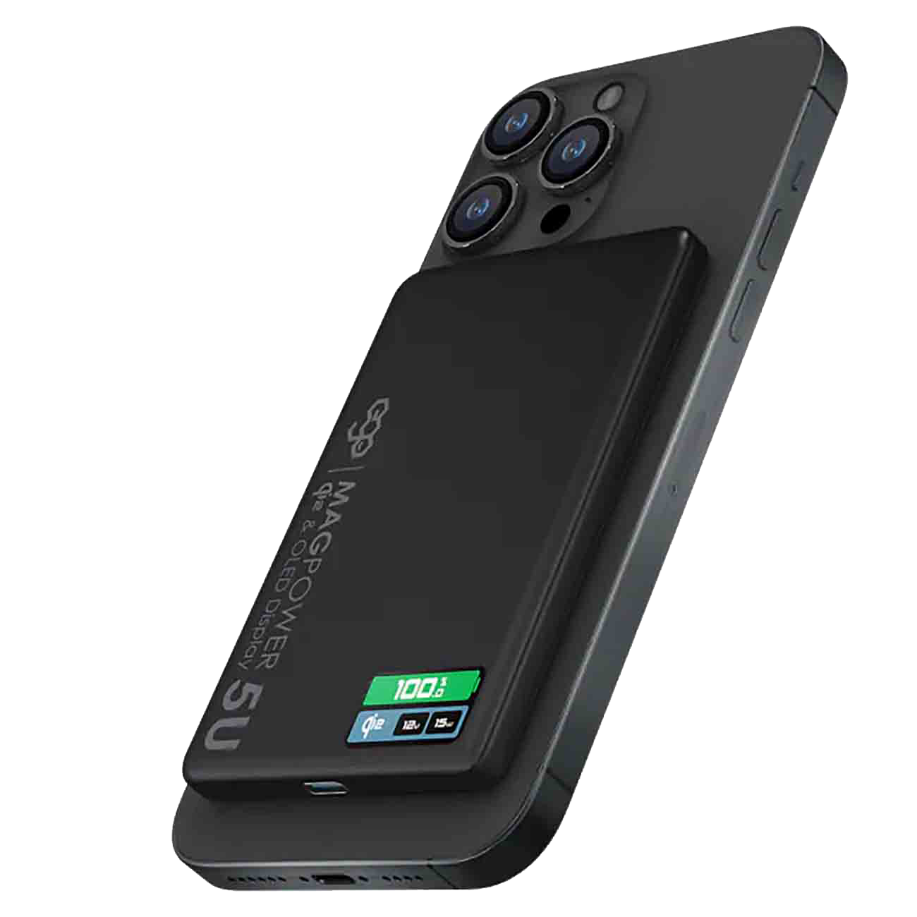 EGO MagPower 5U Qi2 5000mAh MagSafe Power Bank – Black
