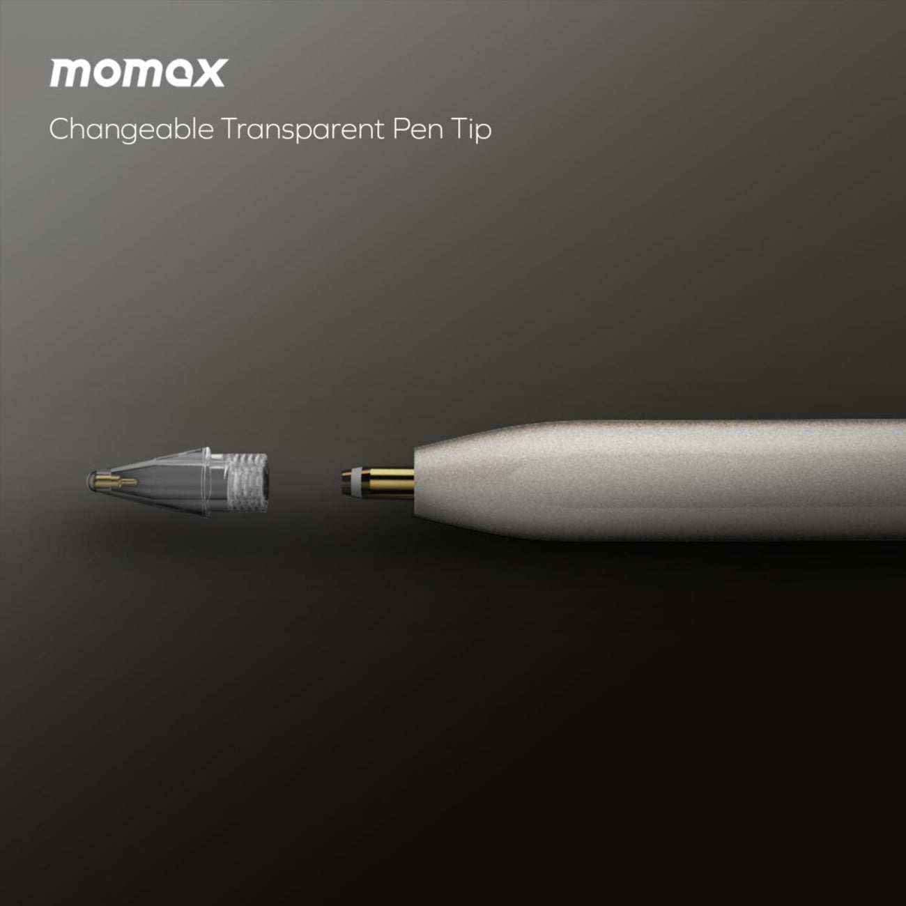 MOMAX Mag Link Pro Magnetic Charging Active Stylus Pen (Titanium)