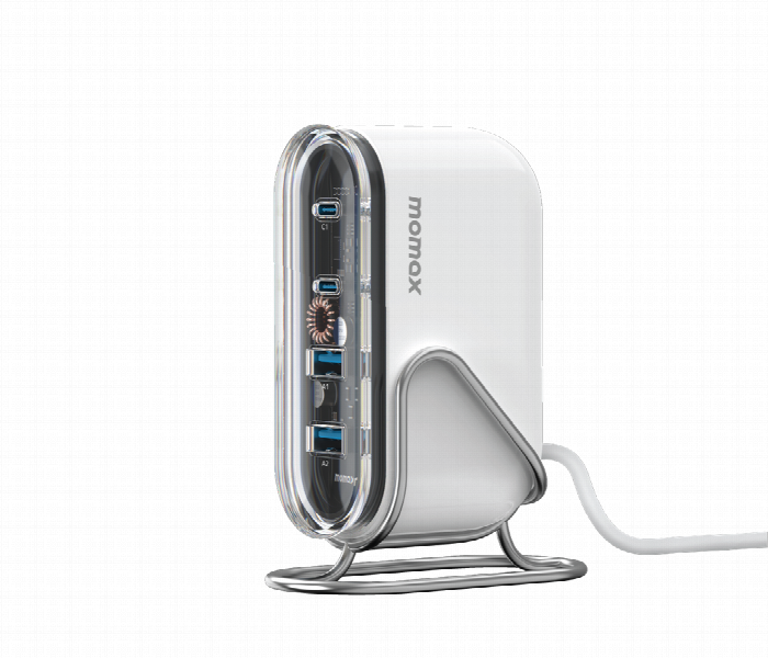 MOMAX 1‑CHARGER Flow PD 80W 4‑Ports GaN Desktop Charger