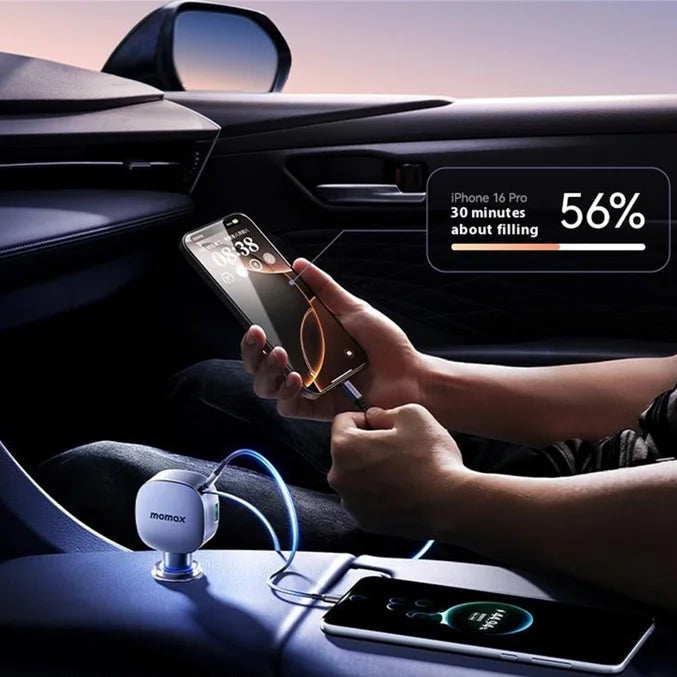 MOMAX 1‑Move+ 60W 2‑Port Car Charger