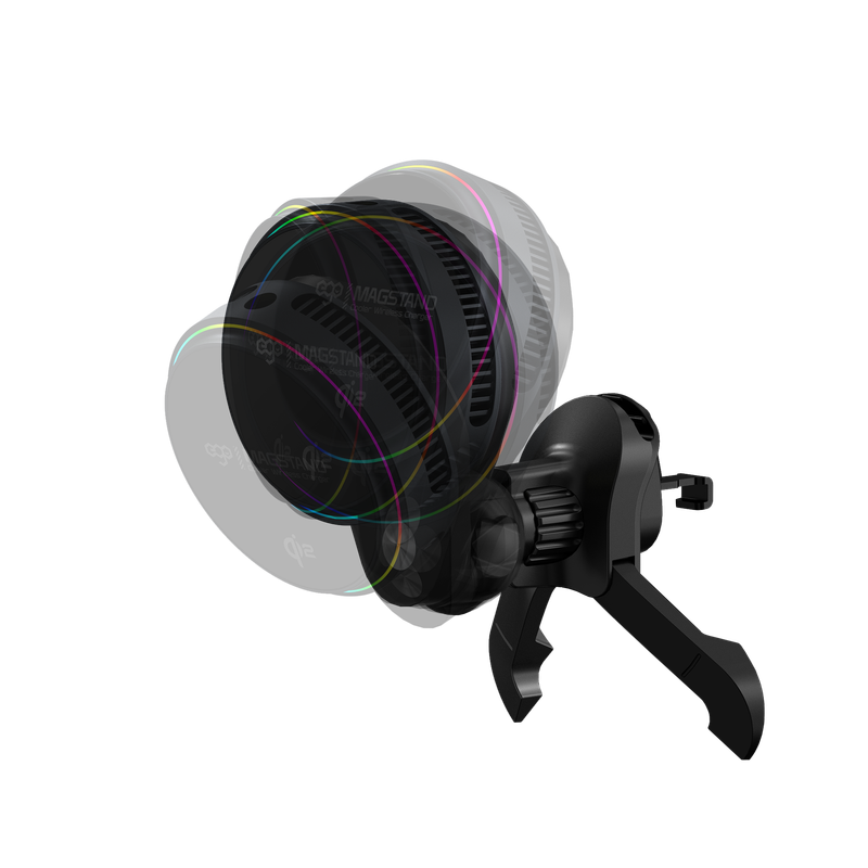 EGO MagStand3 @Semiconductor Cooling Double‑Sided Magnetic Qi2 Charger – Grey