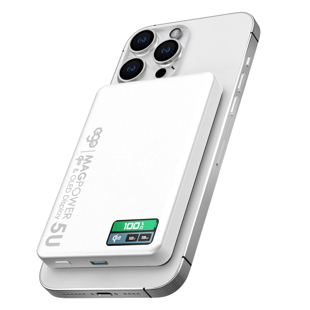 EGO MagPower 5U Qi2 10000mAh MagSafe Power Bank – White