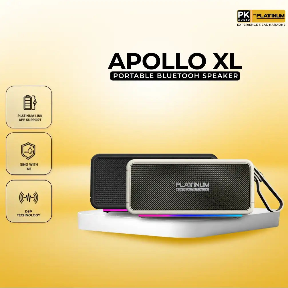 Platinum Apollo XL – Portable Bluetooth Speaker (White)