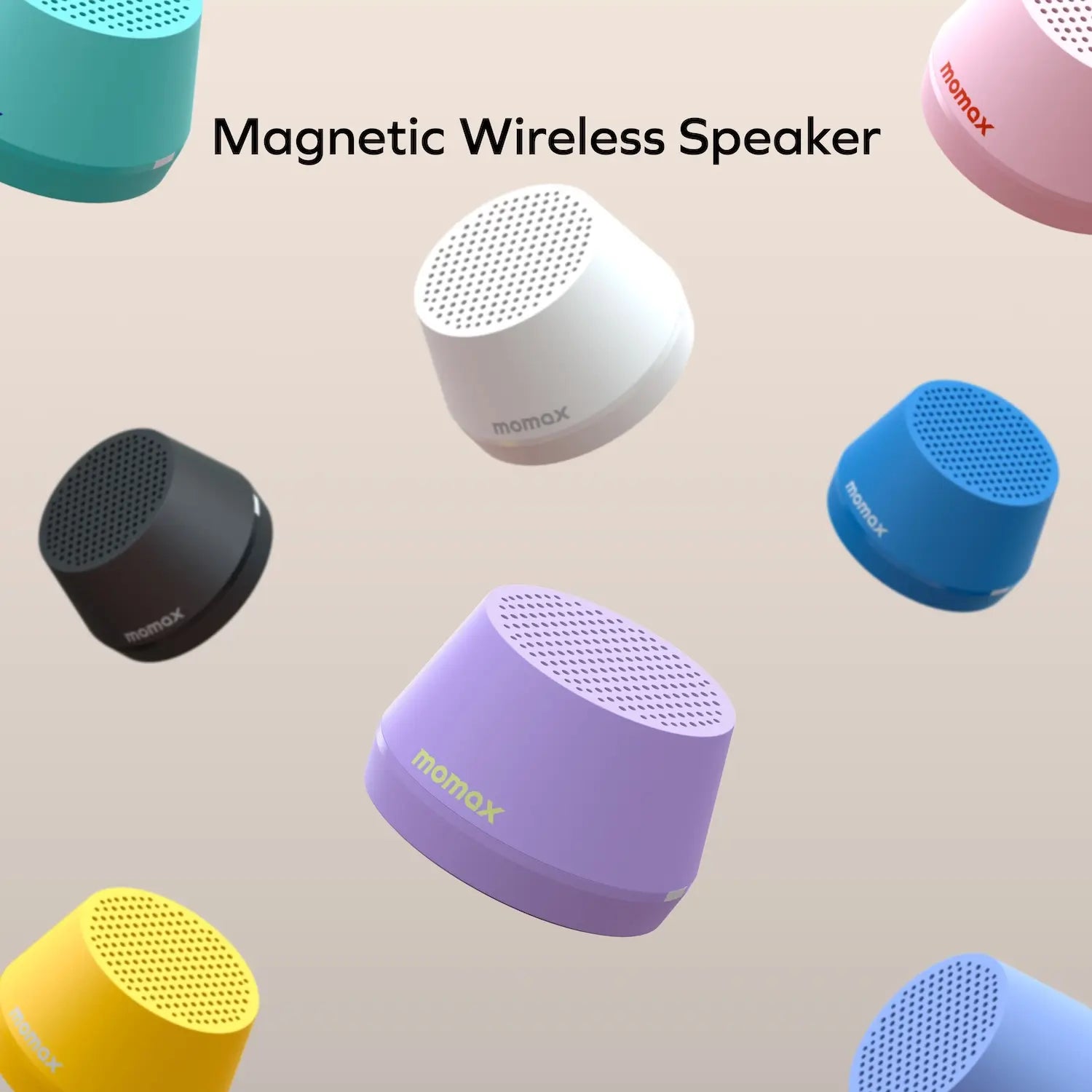 MOMAX 1-VIBE GO LITE Portable Magnetic Wireless Bluetooth Speaker