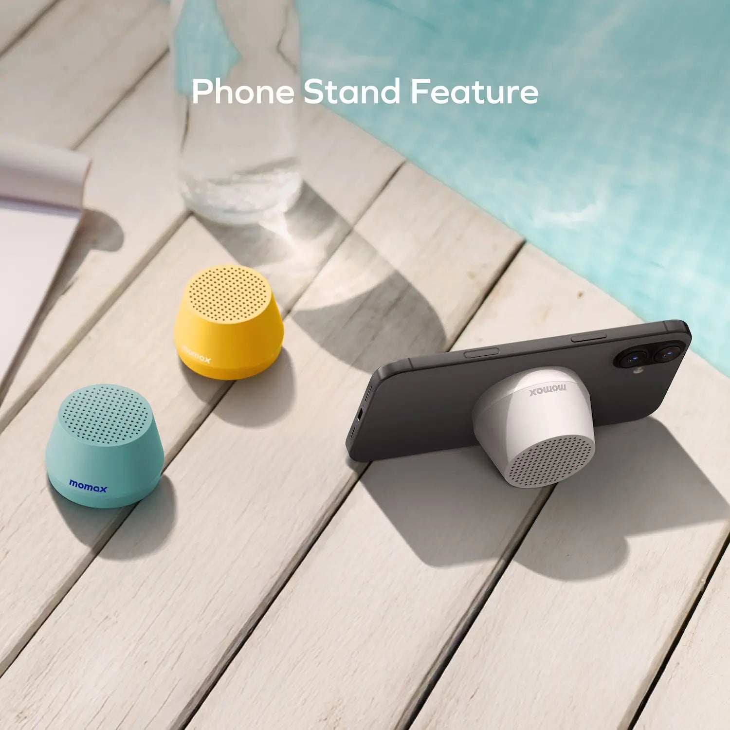 MOMAX 1-VIBE GO LITE Portable Magnetic Wireless Bluetooth Speaker