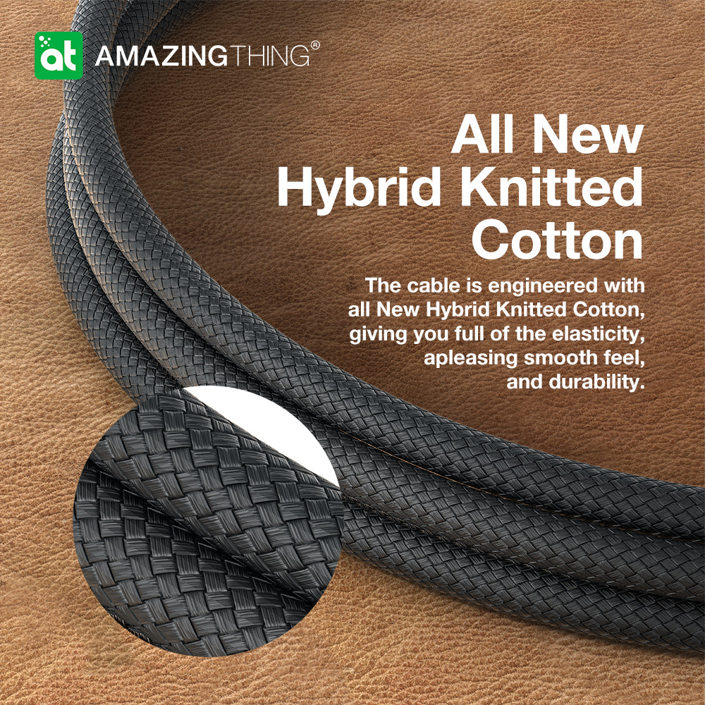 AmazingThing Thunder Pro Lightning to USB‑C Cable (3.2A, 30W, 1.1m, Black)