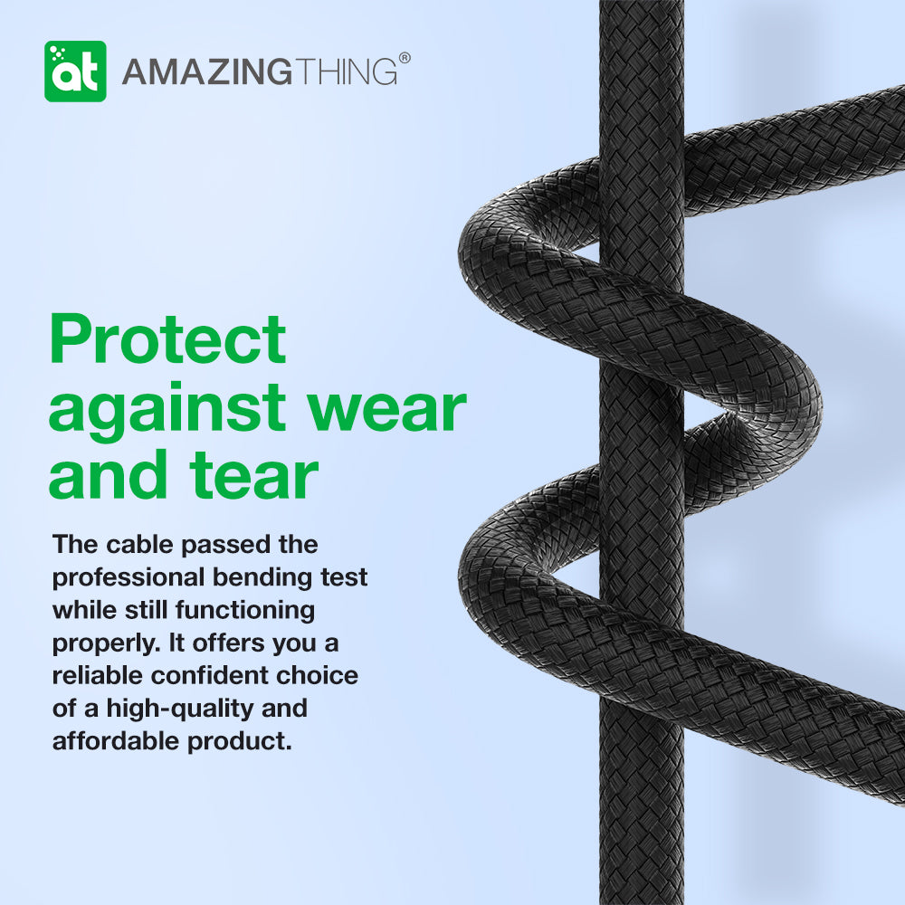AmazingThing Thunder Pro Lightning to USB‑C Cable (3.2A, 30W, 1.1m, Black)