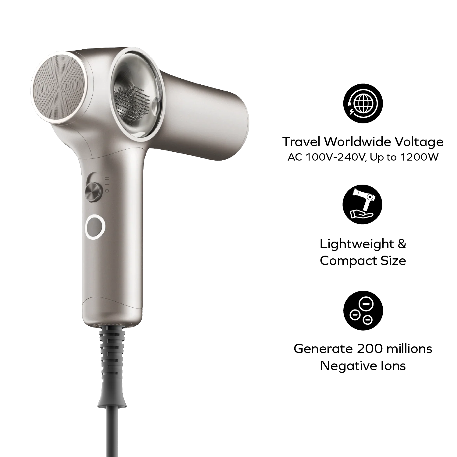 MOMAX 1‑CARE Velo Universal Voltage Compatibility Hair Dryer