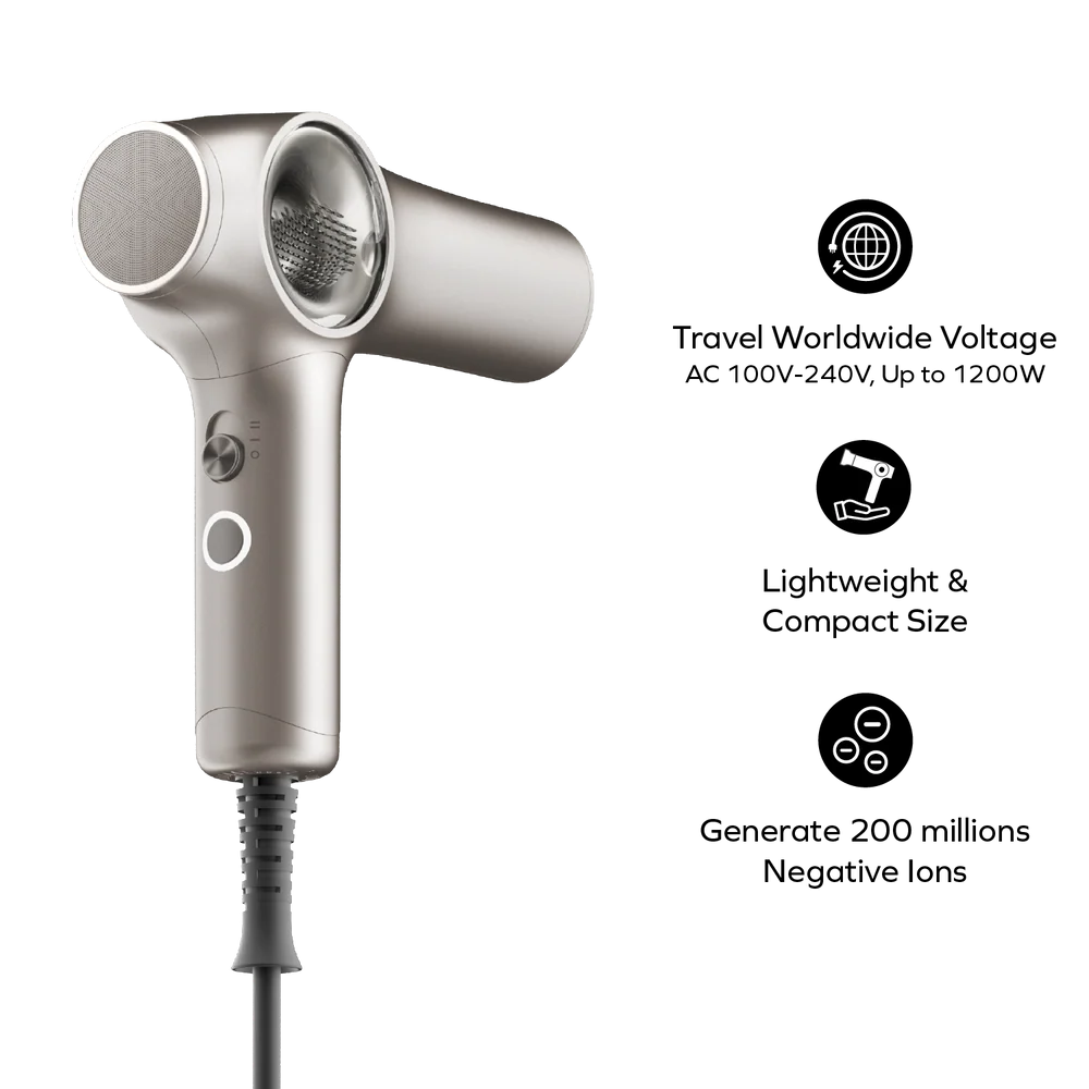 MOMAX 1-Care Velo Universal Voltage High-Speed Ionic Hair Dryer