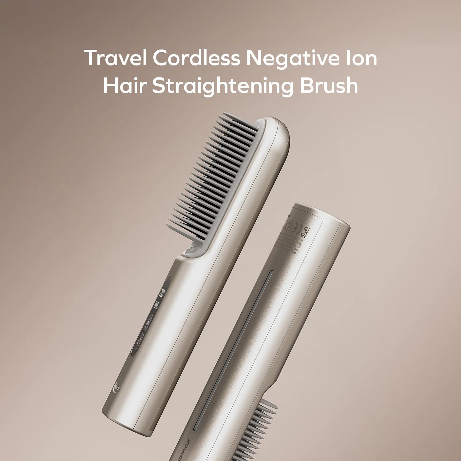 MOMAX 1-CARE SLEEK TRAVEL CORDLESS NEGATIVE ION HAIR STRAIGHTENING BRUSH