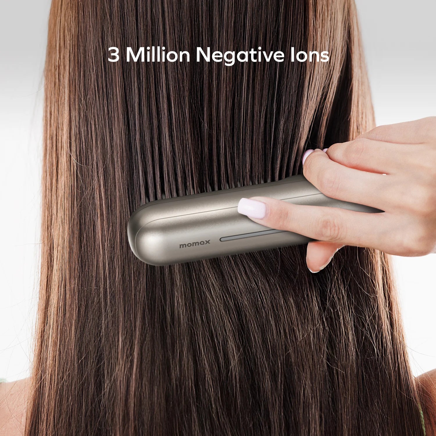 MOMAX 1-CARE SLEEK TRAVEL CORDLESS NEGATIVE ION HAIR STRAIGHTENING BRUSH