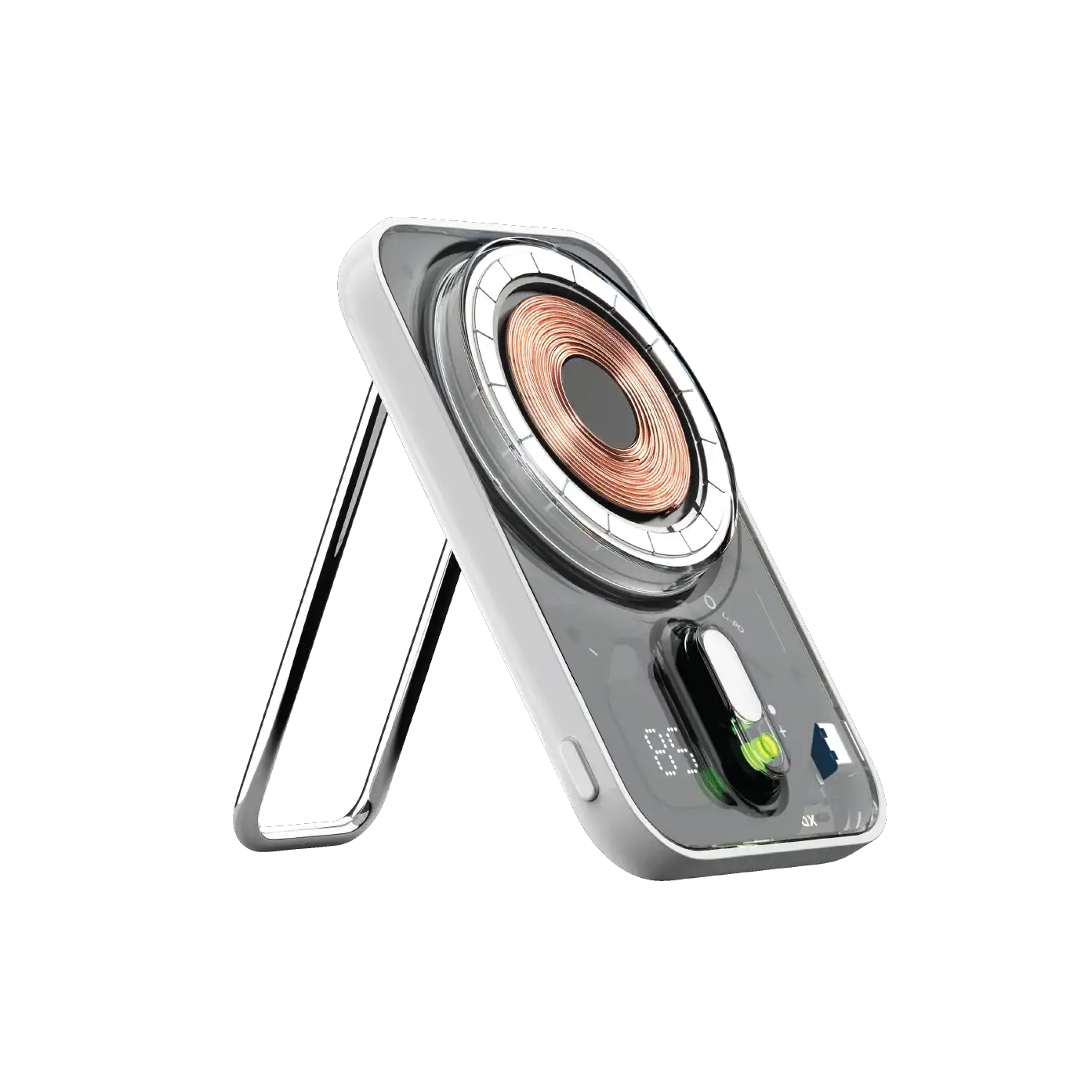 MOMAX 1‑Power Flow Magnetic Power Bank 5000mAh (Transparent)