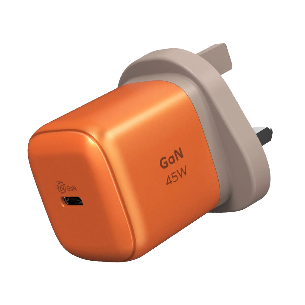 MOMAX 1‑Charge 45W 1‑Port GaN Charger (USB‑C, Orange)