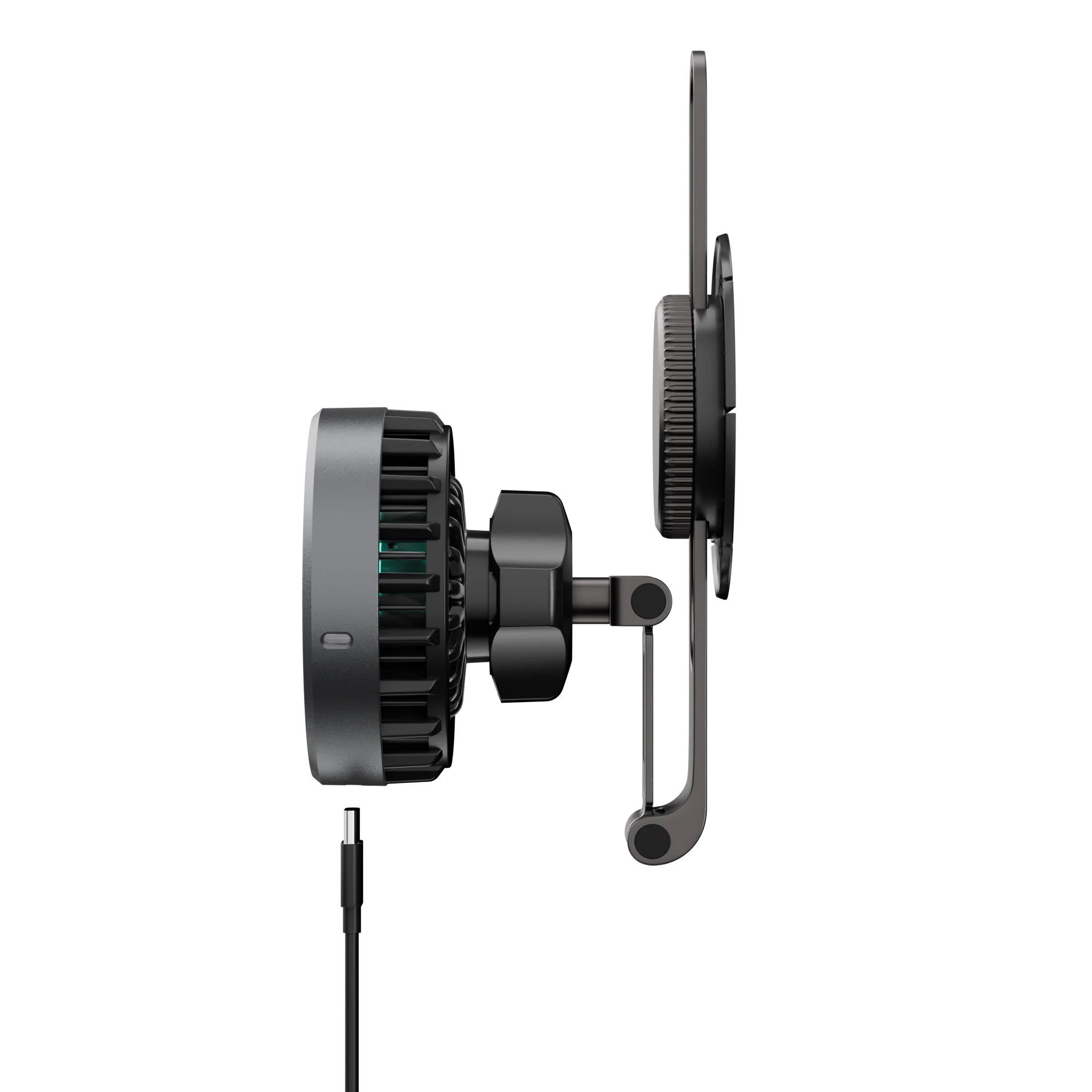 MagEasy MagMount Smart Cooling Car Charger (Car Screen Type) – Qi2, 15W Fast Wireless Charging, Space Gray