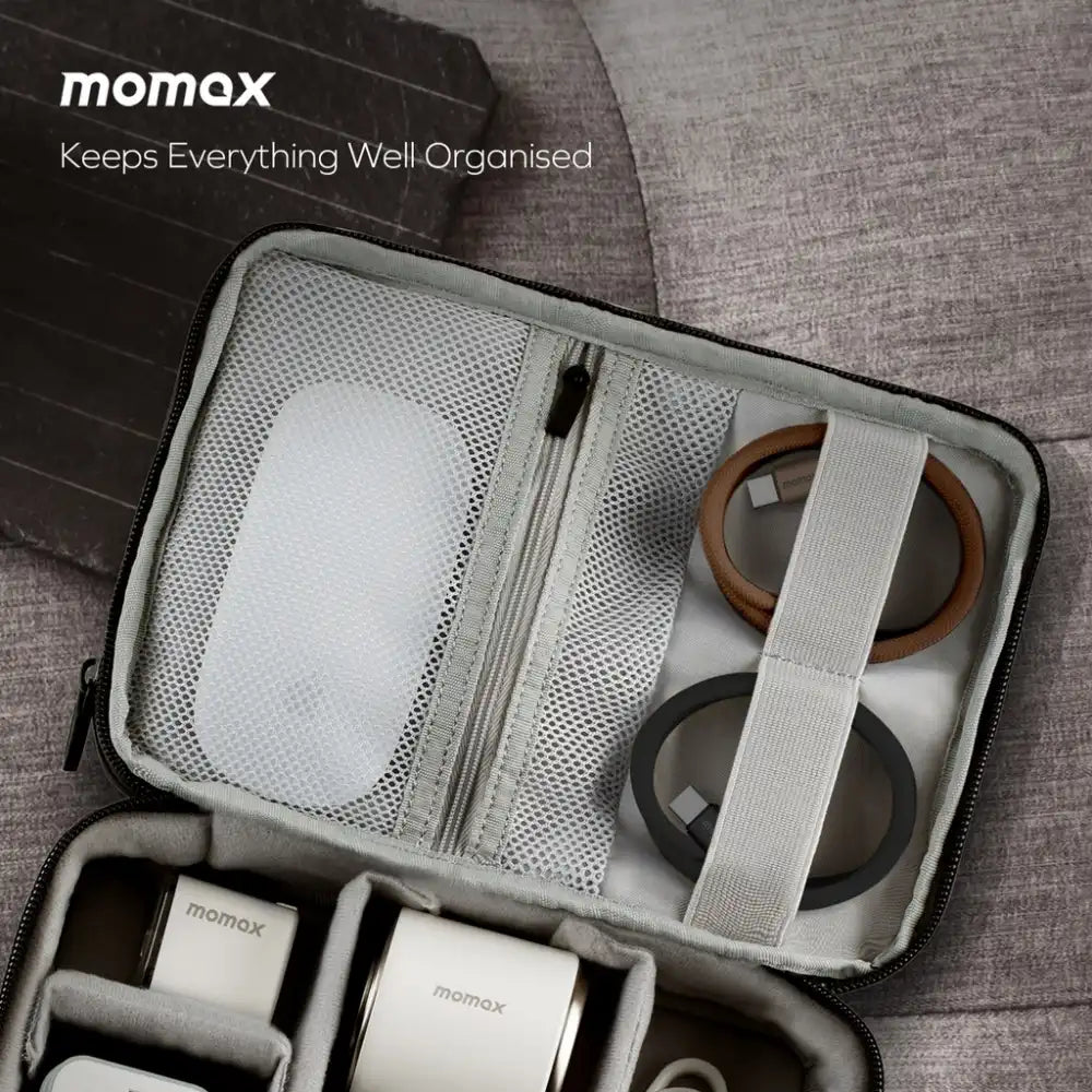MOMAX 1‑World Organiser Tech Kit (Grey)
